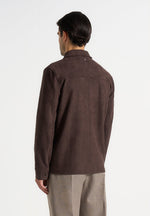 Thomas - Suede Long Sleeve Shirt - Brown