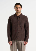 Thomas - Suede Long Sleeve Shirt - Brown