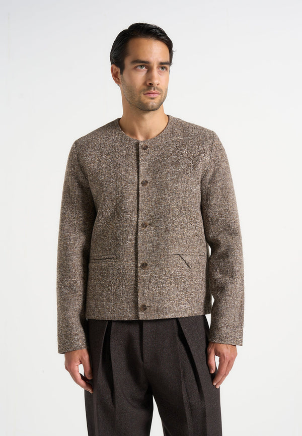 Melvin - Textured Jacket - Taupe