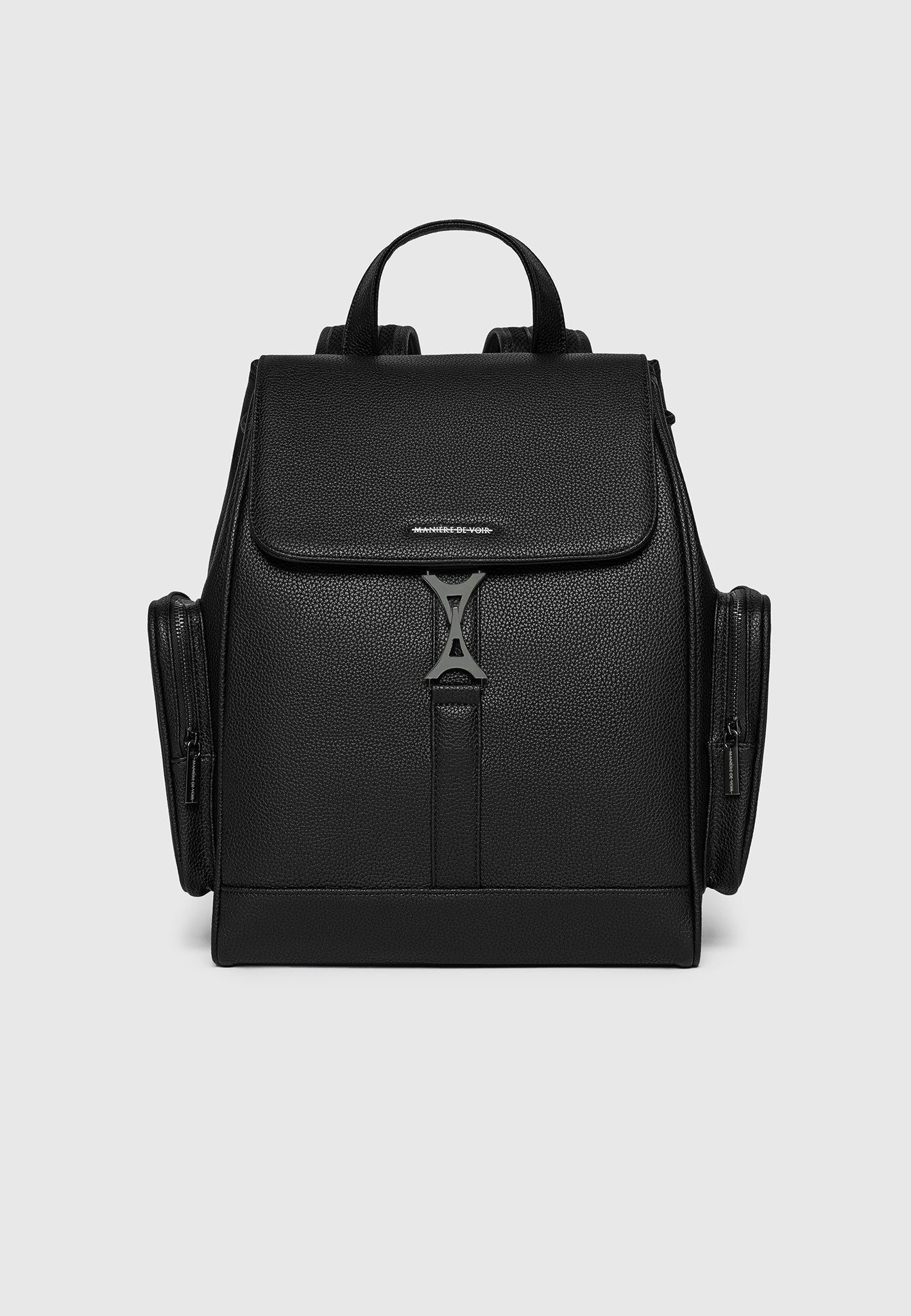 black zip clasp black leather backpack Journey day comfort while maintaining versatile styling for everyday use Cuyana 13" Laptop Backpack -