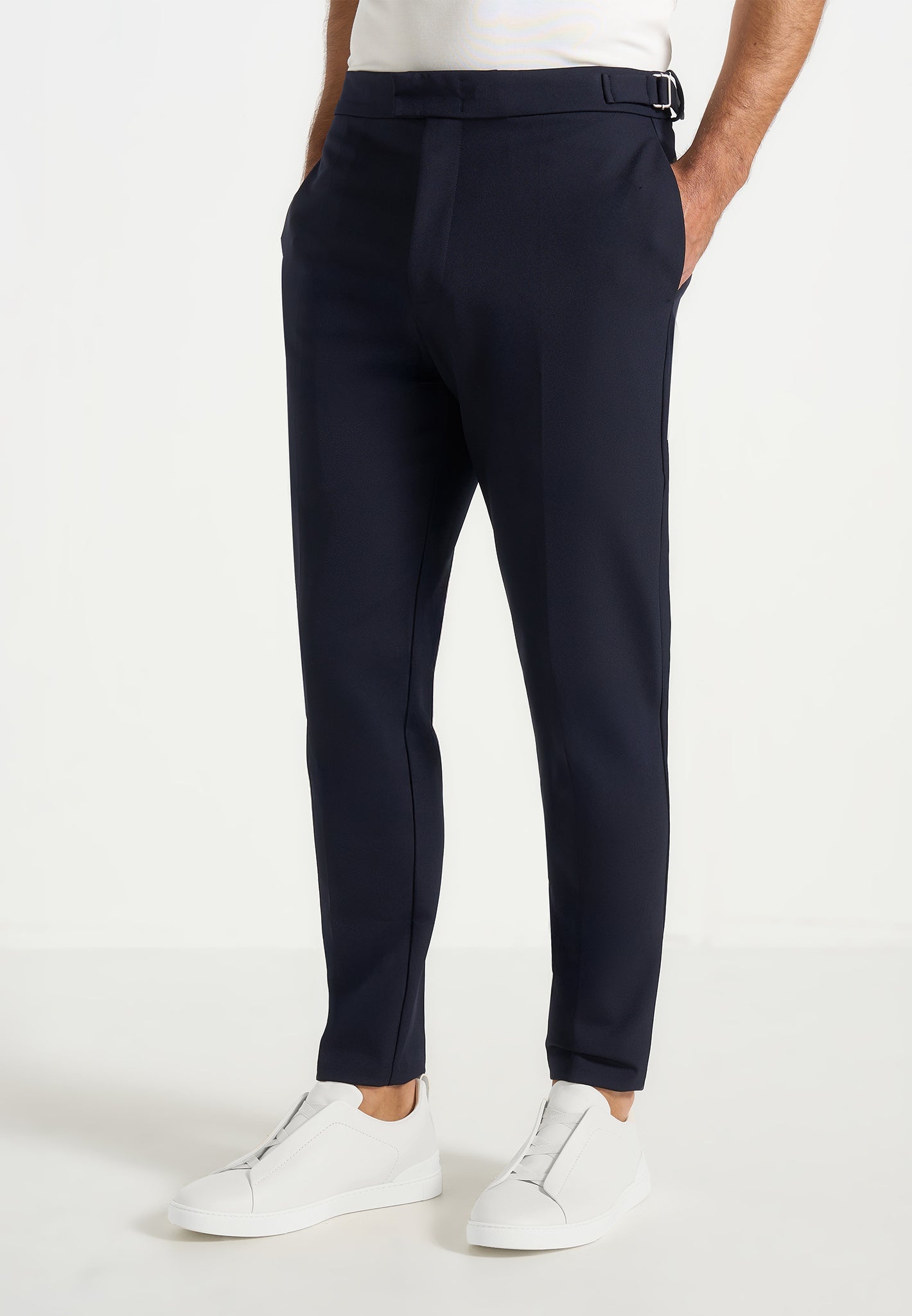 Men's Slim Fit Stretch Pants - Navy - W30