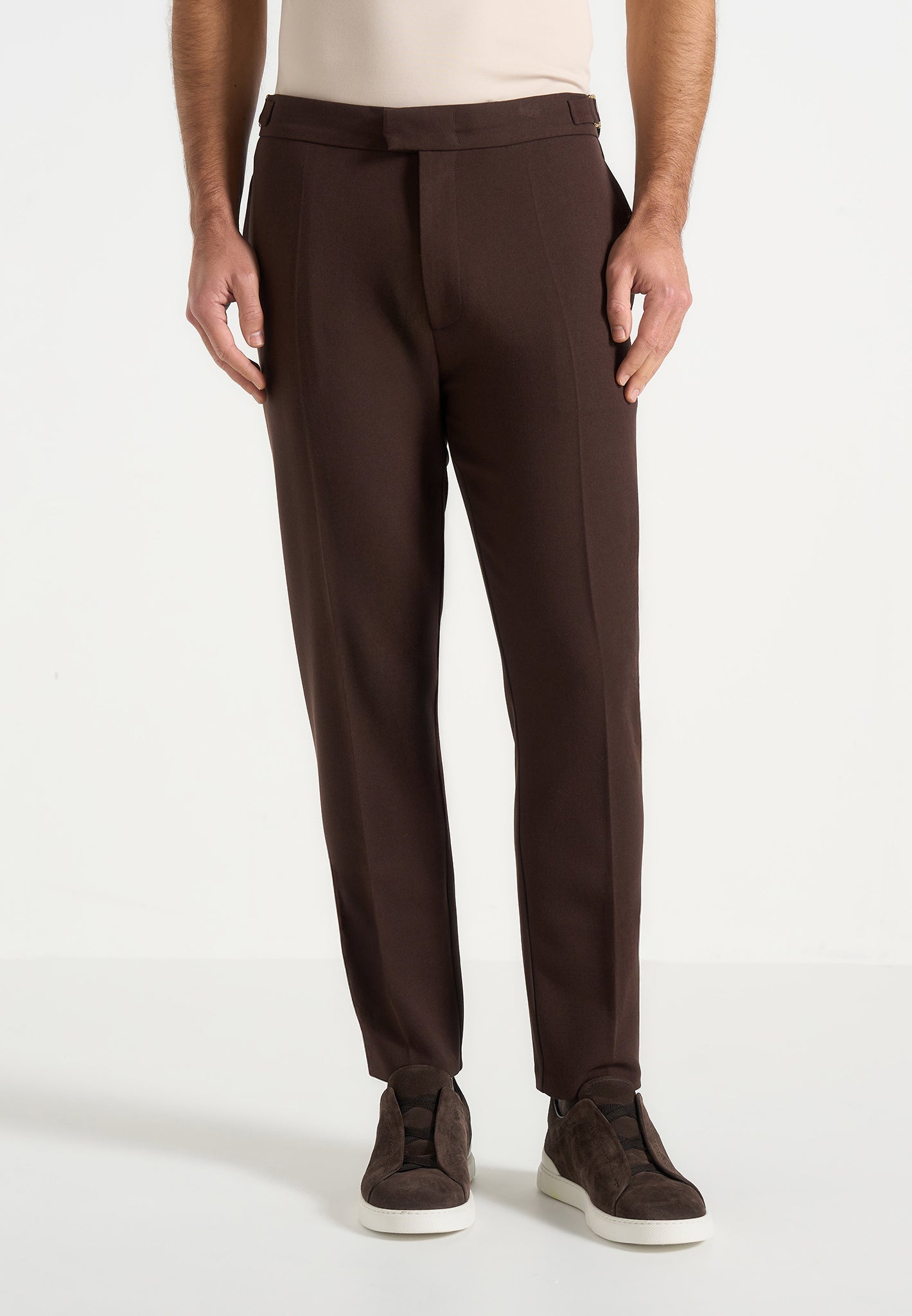 Men's Slim Fit Tailored Pants - Brown - W38