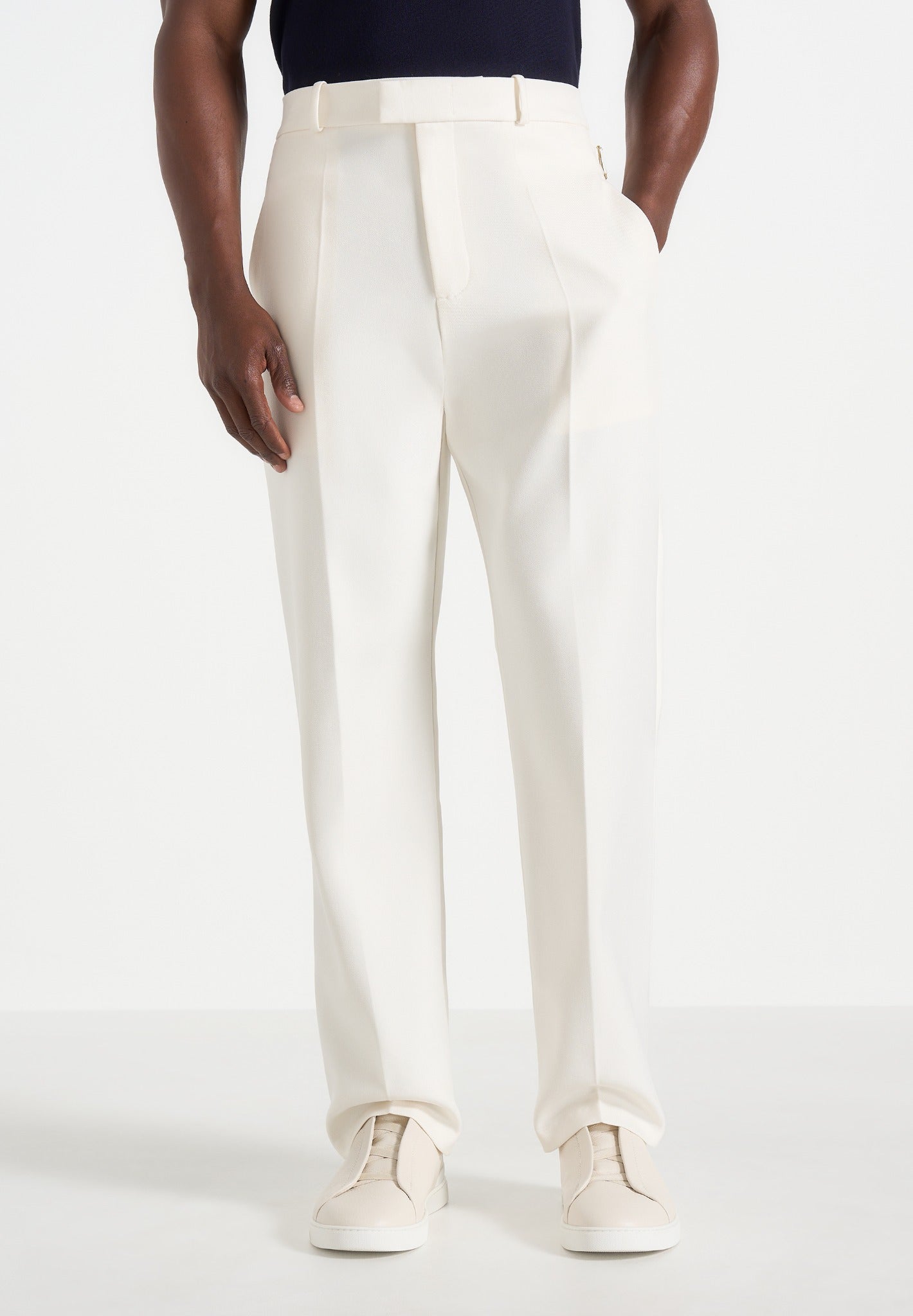 Men's Regular Fit Tailored Pants - Off White - W30
