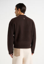 Rémi - V-Neck Signature Knit Jumper - Brown