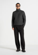 Rudy - Roll Neck Chunky Knit Jumper - Grey