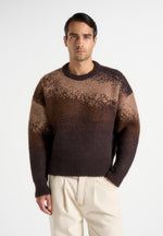 Yani - Ombré Wool Crewneck Sweater - Brown