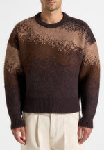 Yani - Ombré Wool Crewneck Sweater - Brown