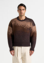 Yani - Ombré Wool Crewneck Sweater - Brown