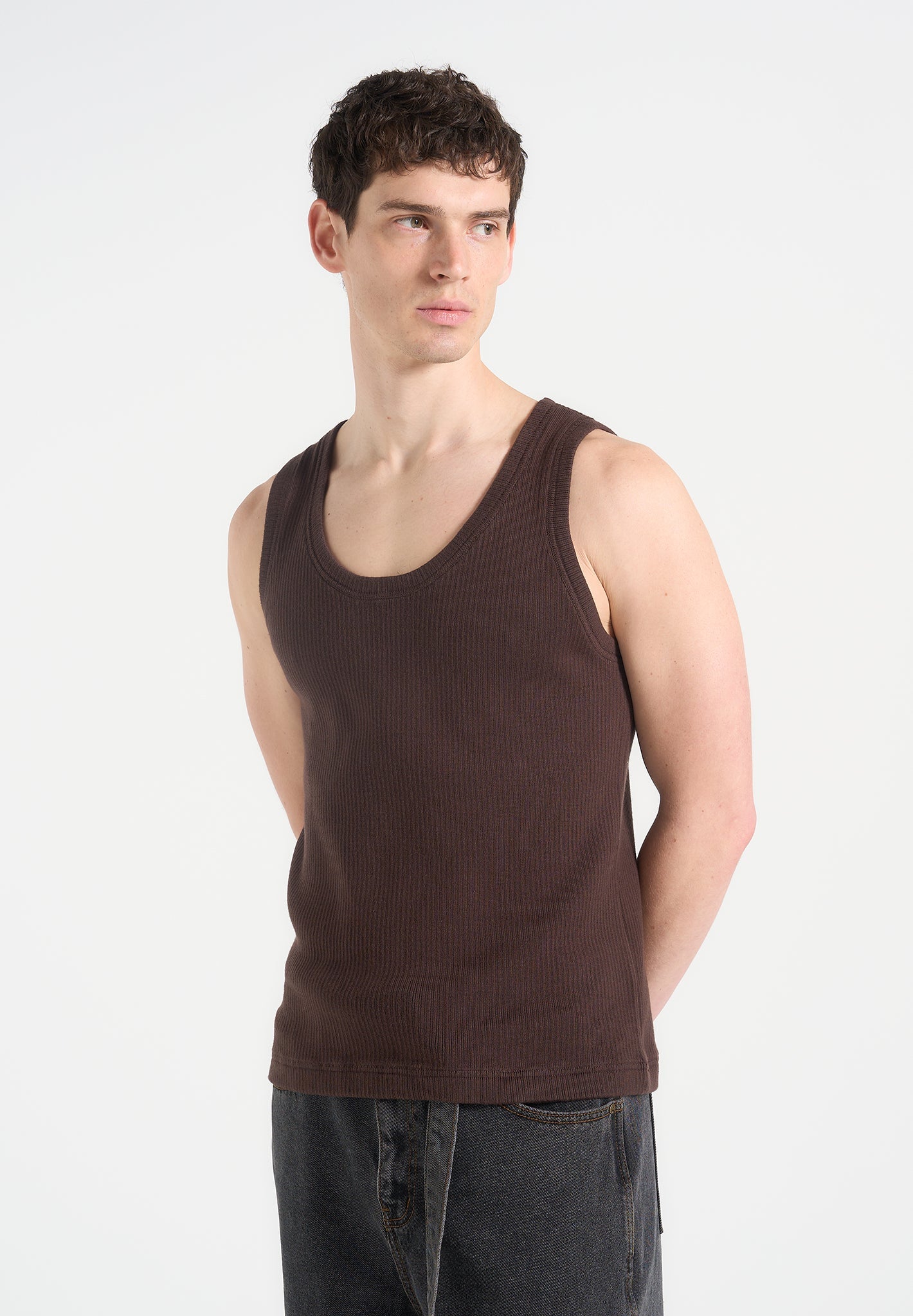ribbed-cotton-vest-dark-brown