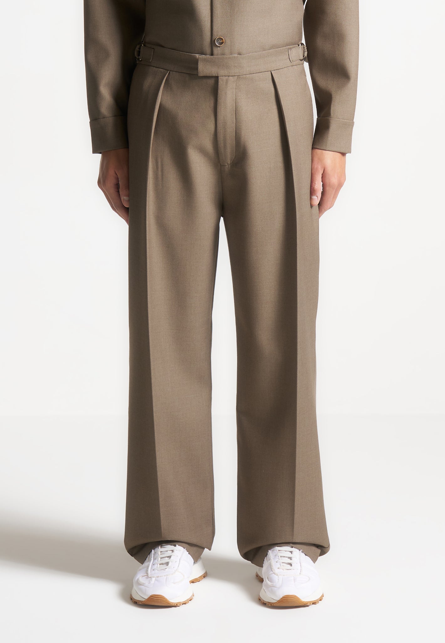 mens pleated dress slacks Generic Classic-Fit Pants for Men Casual Elastic Waist Straight Leg Suit Pant Summer Lightweight Solid Trouser Army Green, Small at Amazon Men's Clothing store Available as hemmed or unhemmed Steven Land Classic Fit Solid