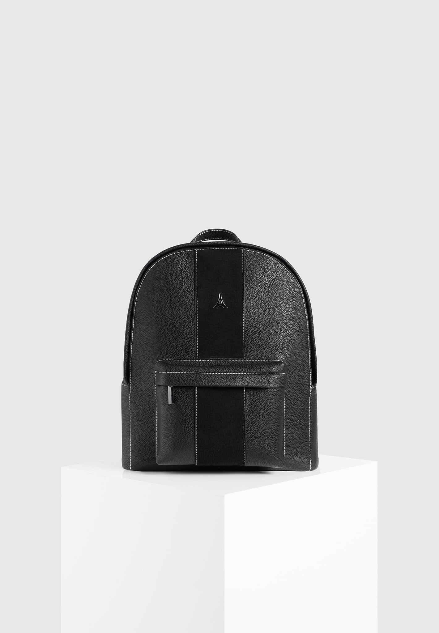 Suede Panel Backpack - Black - One size - Lyon