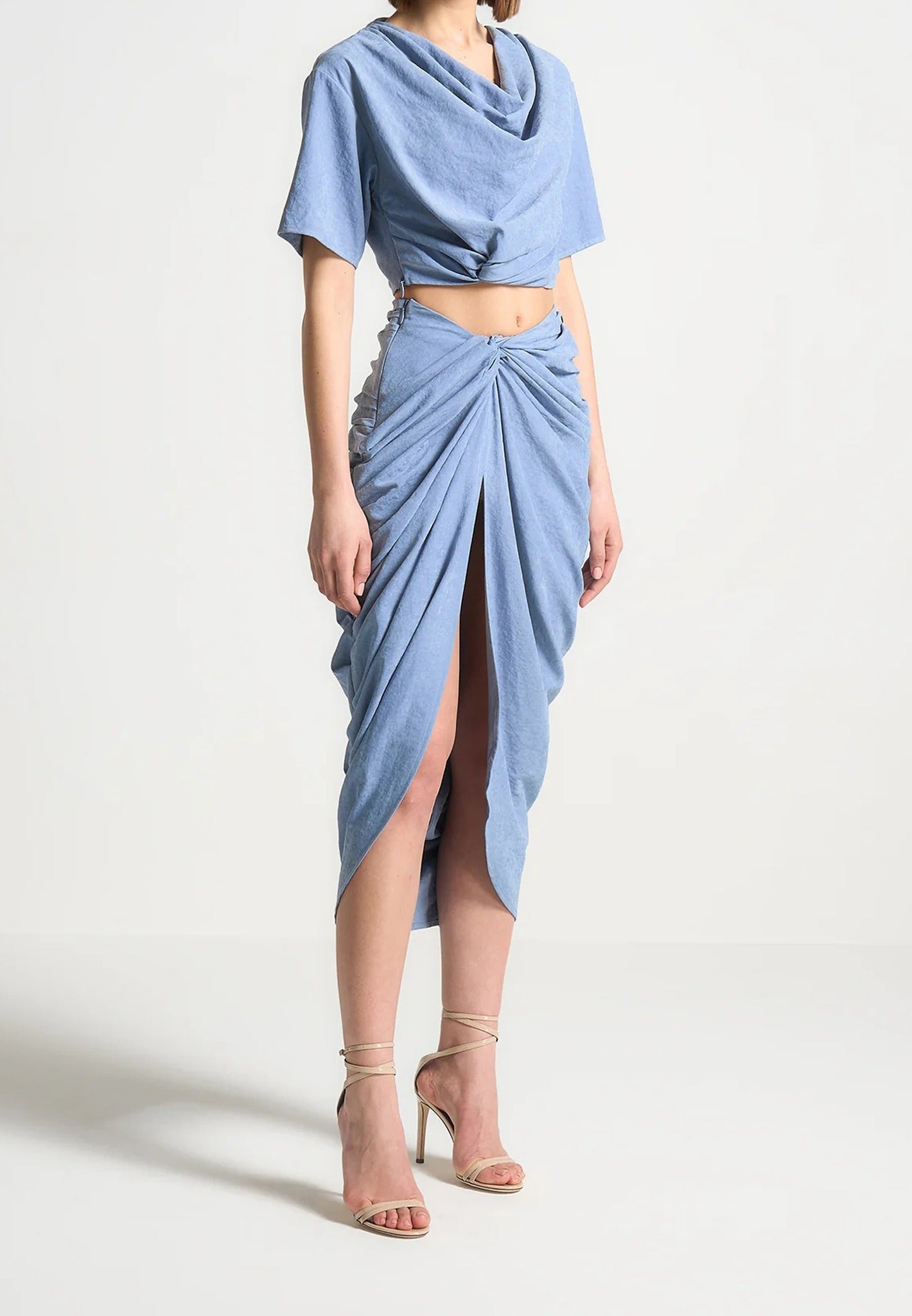 asymmetric-drape-midaxi-skirt-blue