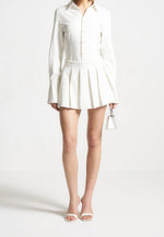 pinstripe-pleated-skort-white
