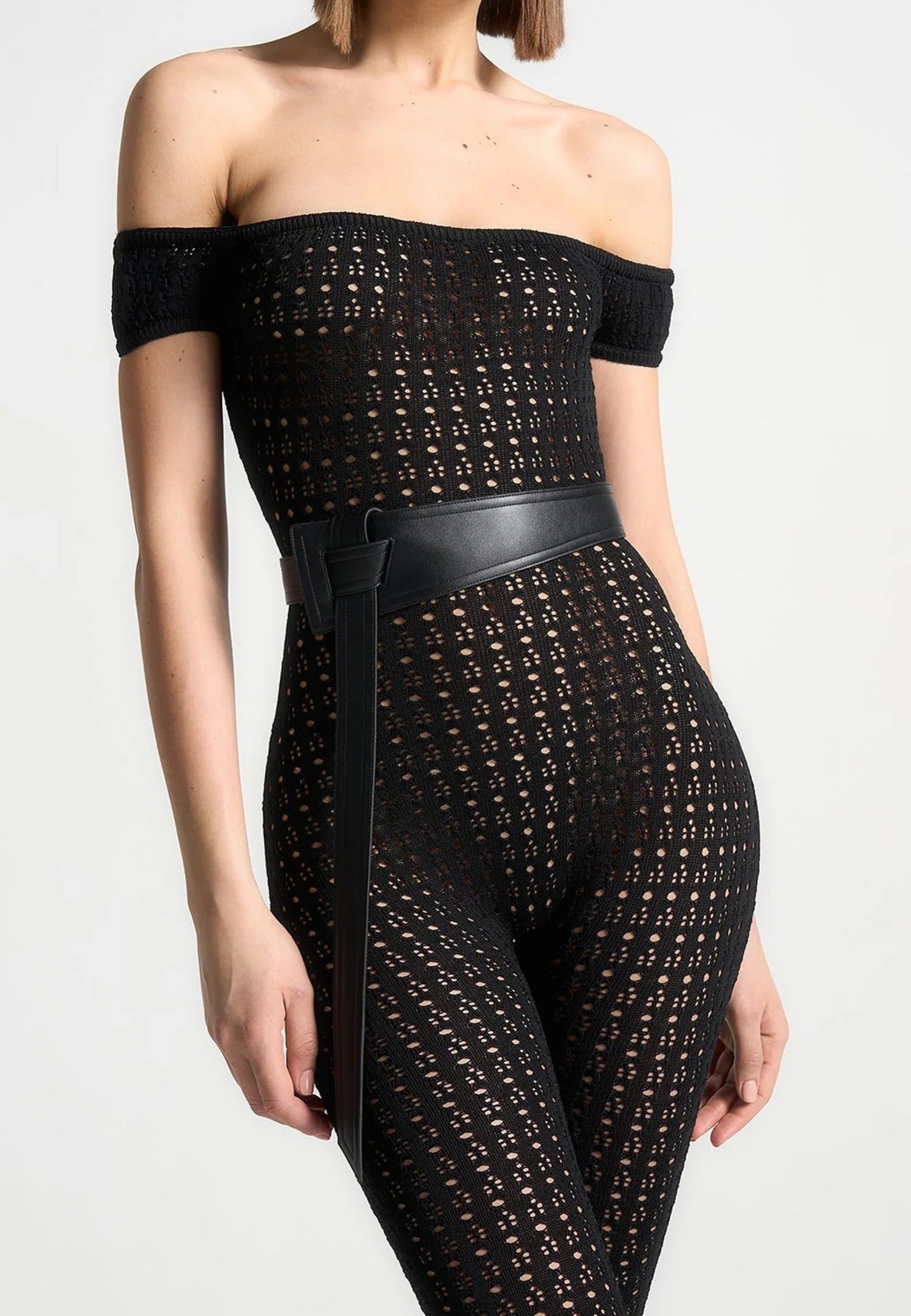 pointelle-knit-bardot-jumpsuit-with-belt-black 
