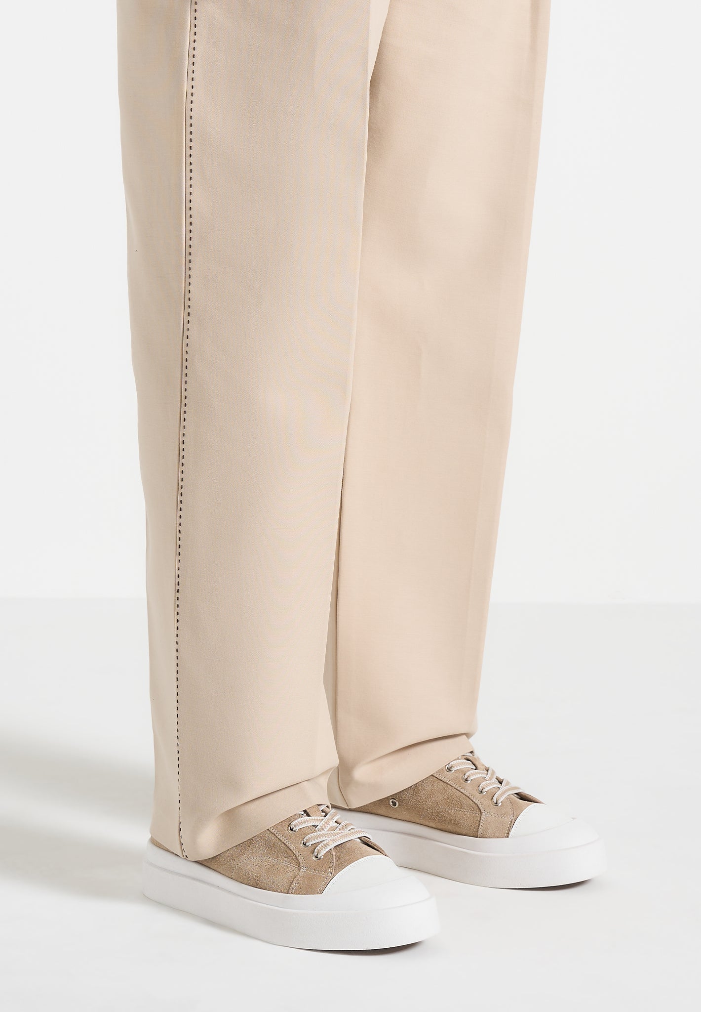 Men's Suede Contrast Stitch Sneaker - Beige - US 11 - Men's Vienna - Manire de Voir Men's Suede Contrast Stitch Sneaker - Beige - US 11 - Men's Vienna - Manire de Voir