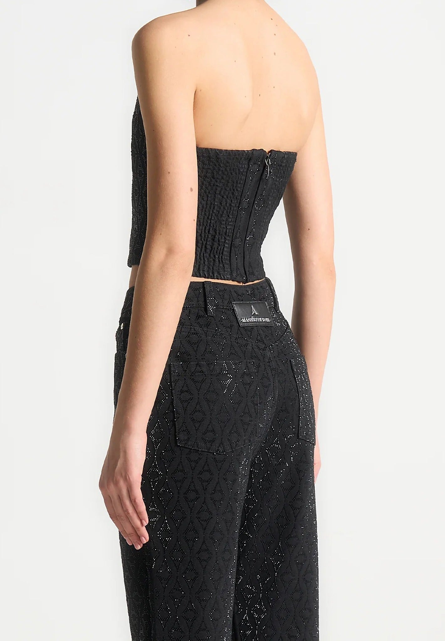 rhinestone-eiffel-denim-bandeau-corset-top-black