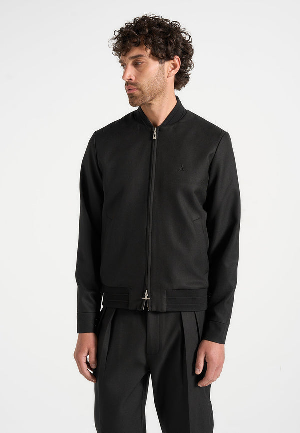Sami - Tailored Bomber Jacket - Black