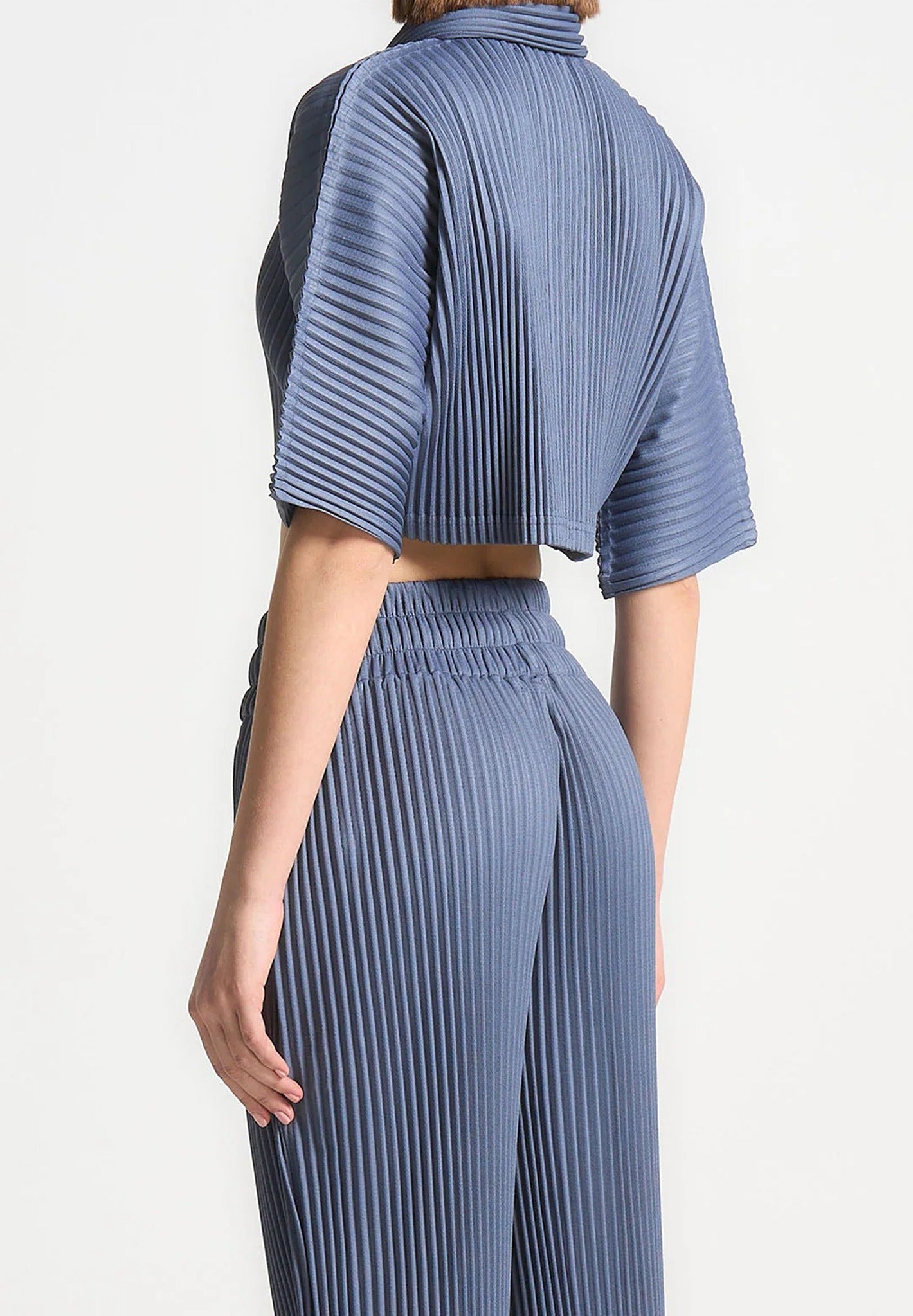 M⁠ona - Pleated Cropped Shirt - Black