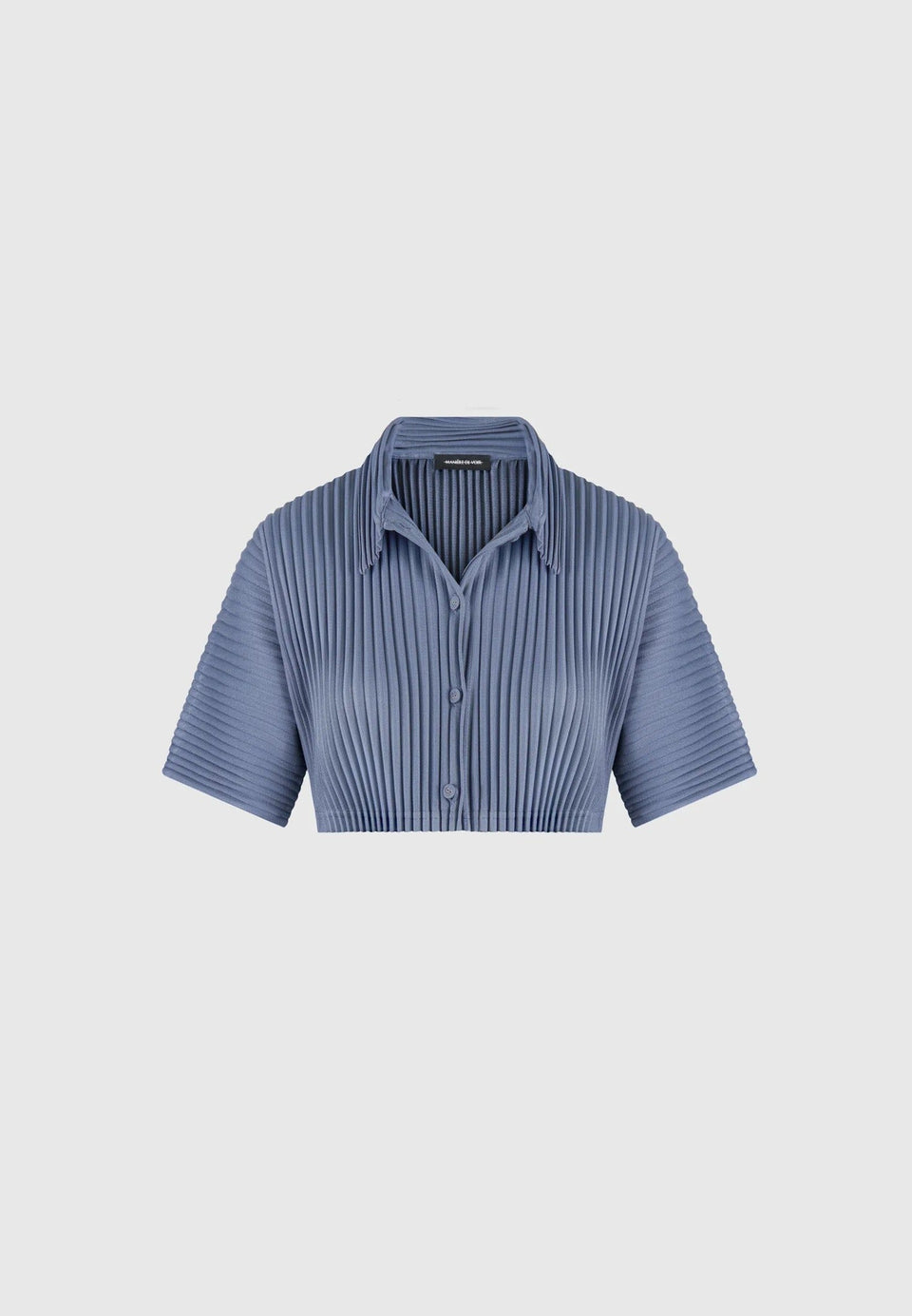 M⁠ona - Pleated Cropped Shirt - Black