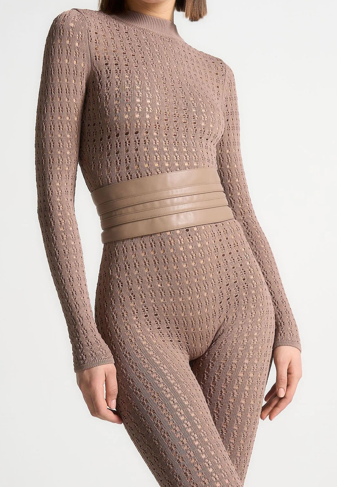pointelle-knit-long-sleeve-jumpsuit-with-belt-taupe