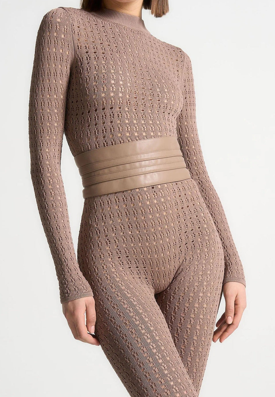 pointelle-knit-long-sleeve-jumpsuit-with-belt-taupe