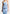 Printed Denim Effect Maxi Dress - Blue