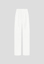 Julie - Pinstripe Twin Pleat Tailored Pants - White
