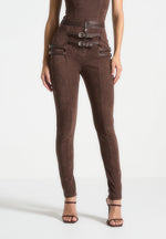 suede-buckle-detail-leggings-brown