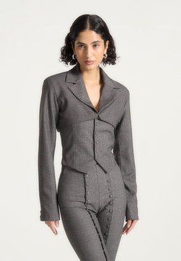 lise-cropped-tailored-blazer-and-button-detail-bandeau-dark-grey