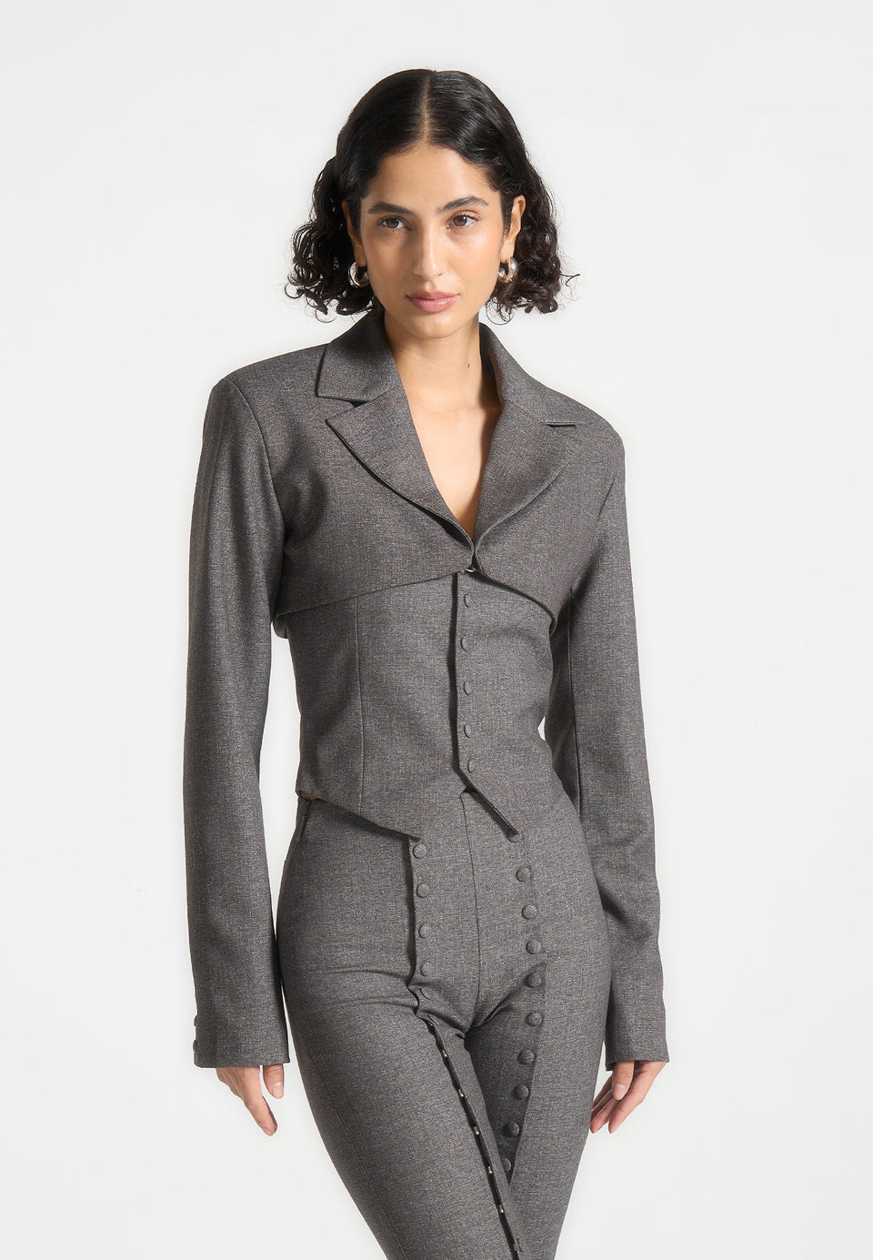 lise-cropped-tailored-blazer-and-button-detail-bandeau-dark-grey