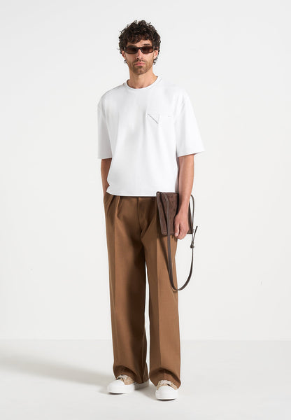 Léon - Boxy Cropped T-Shirt - White | Manière De Voir USA