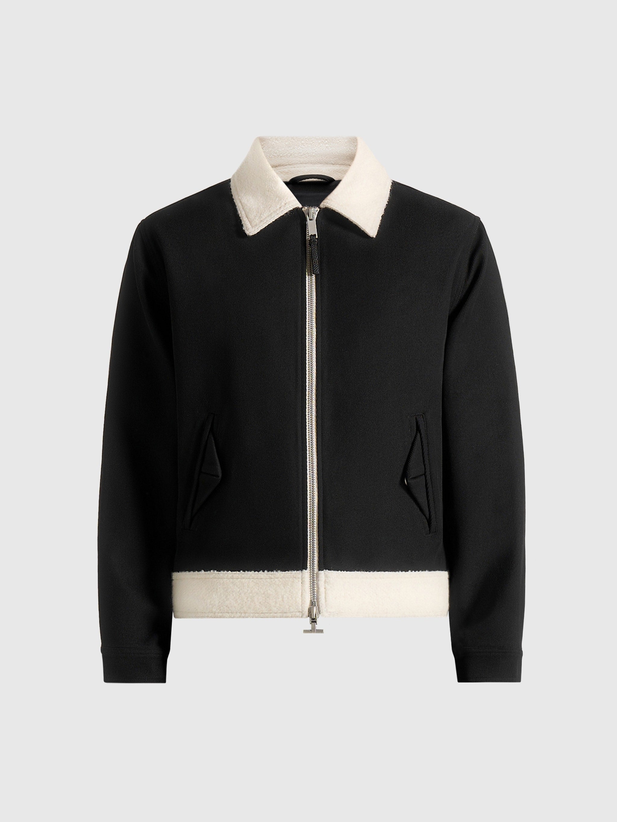Tony - Twill Contrast Jacket - Black