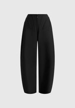 Réna - High Waisted Corset Sculptural Trousers - Black