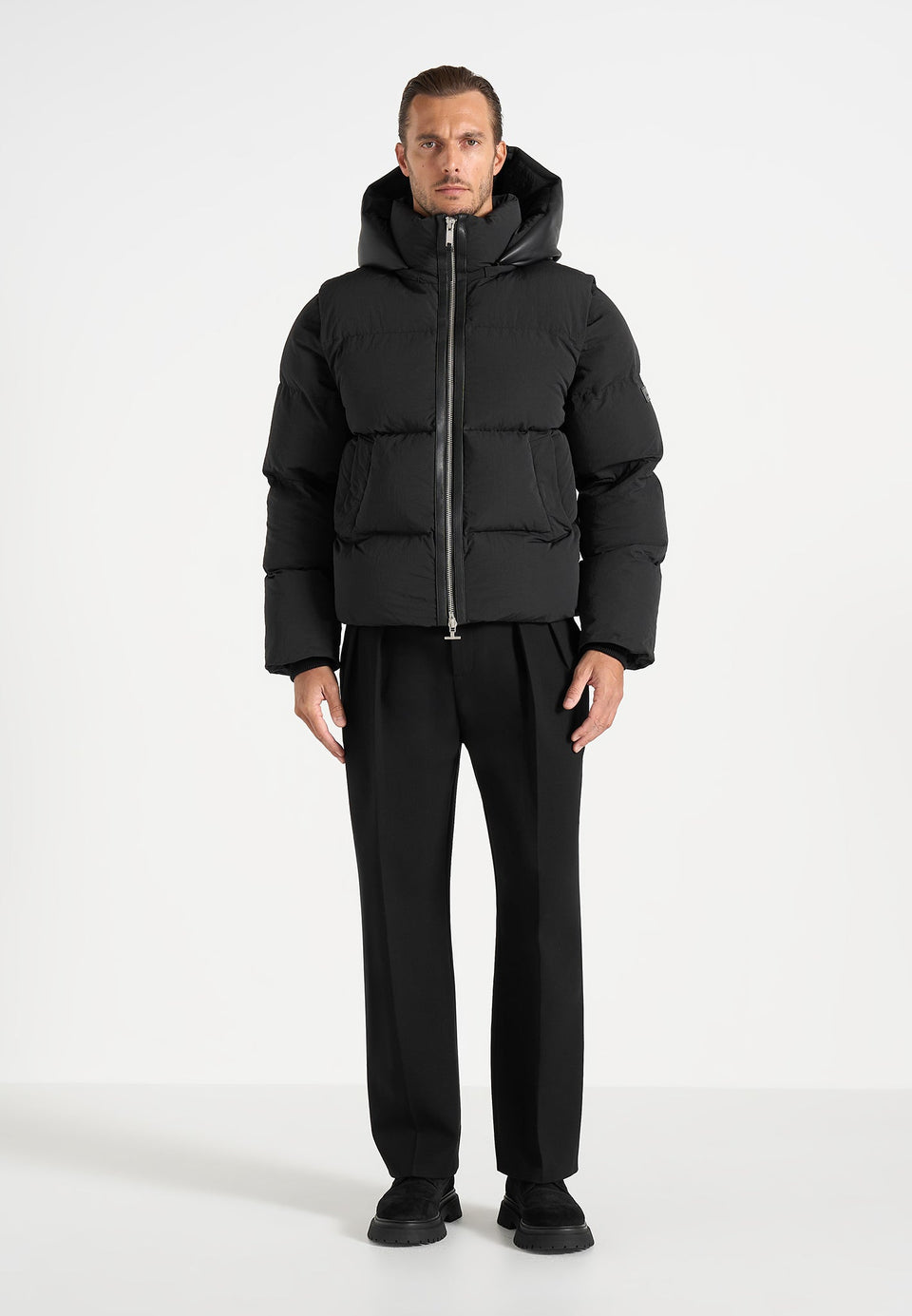 Eric - 2-in-1 Puffer/Gilet Jacket - Black