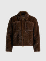 david-plush-cable-embossed-jacket-brown