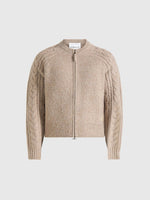 gaby-speckled-cable-knit-zip-cardigan-beige