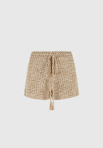 Agathe - Crochet Shorts with Drawcord - Natural