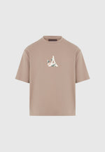 Thierry - Floral Eiffel Cotton T-Shirt - Taupe
