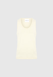 Justin - Ribbed Cotton Vest - Cream