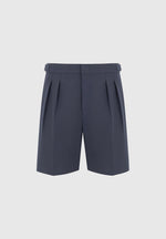 Victorin - Twin Pleat Chino Shorts with Stitch Detail - Navy