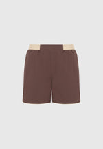 Ferdinand - Swim Shorts with Contrast Waistband - Brown