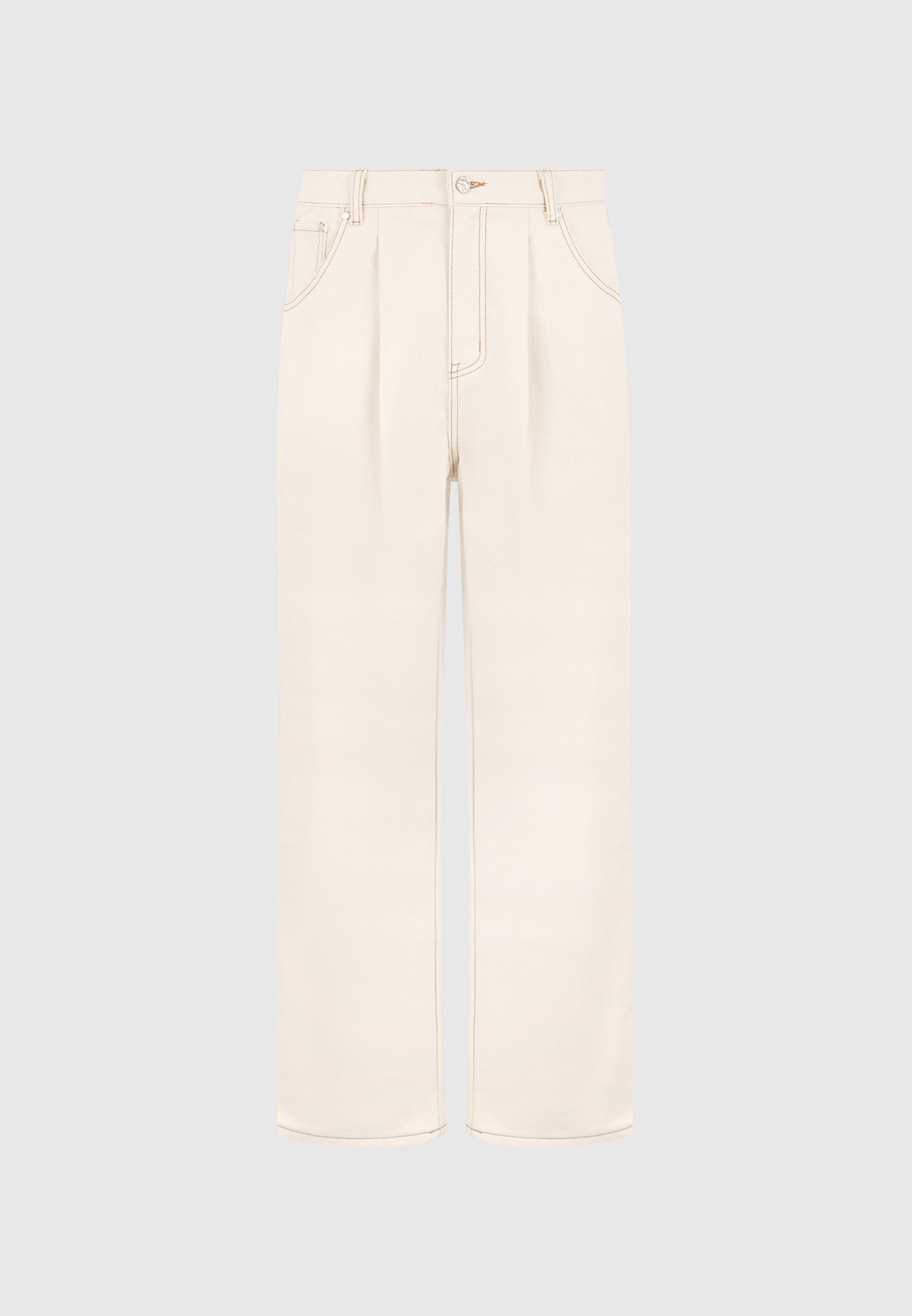 Arnault - Pleated Denim Jeans - Cream