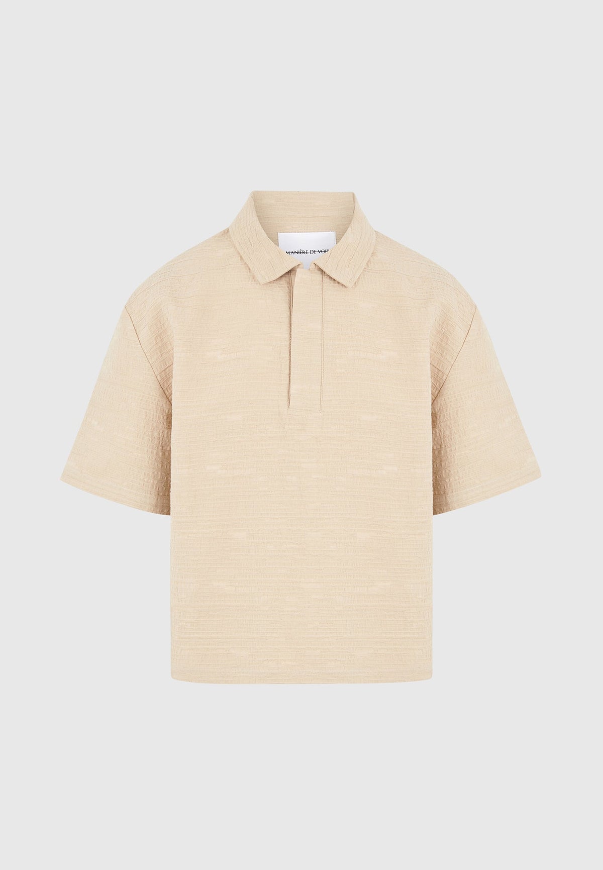 simon-boxy-textured-polo-shirt-beige