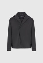Alban - Satin Double Breasted Shirt - Black