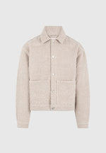 Damien - Boucle Jacket with Back Pleat - Beige