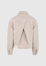 Damien - Boucle Jacket with Back Pleat - Beige