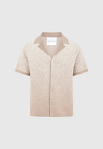 Martial - Ombré Knit Revere Shirt - Beige/White
