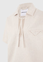 open-collar-textured-drawstring-shirt-cream