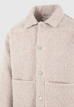 Damien - Boucle Jacket with Back Pleat - Beige