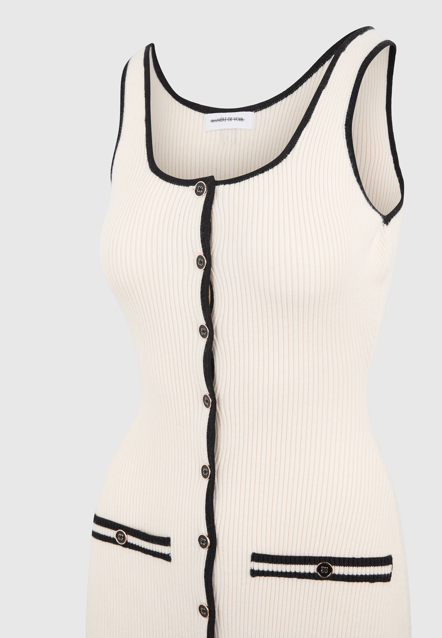 rib-knit-contrast-midaxi-dress-cream-black